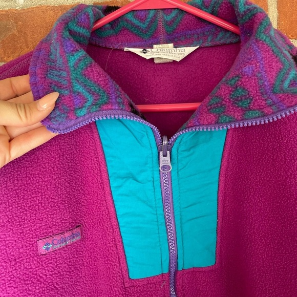 Vintage 90's Columbia purple fleece zip up jacket - Picture 6 of 6